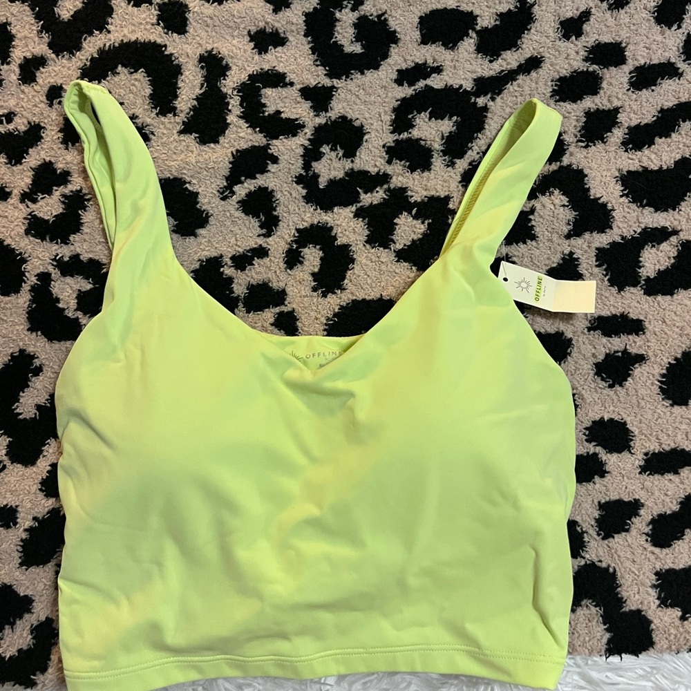 Aerie Neon Yellow Tank Top